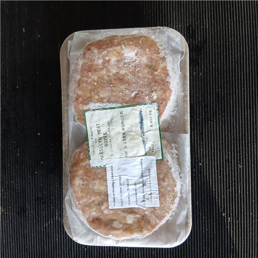 4 Pork and Leek Burgers